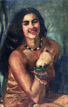 Indian Painting - Amrita Sher Gil Self portrait Indian